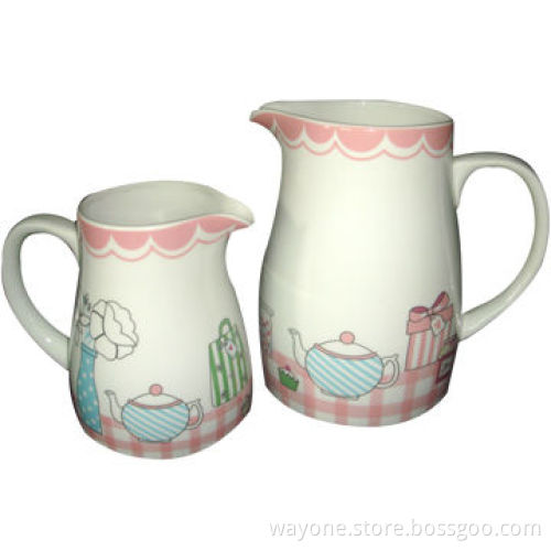 Porcelain Water Jar with 0.5L and 1L Capacity, Pitcher, Perfect Companion for Afternoon Tea